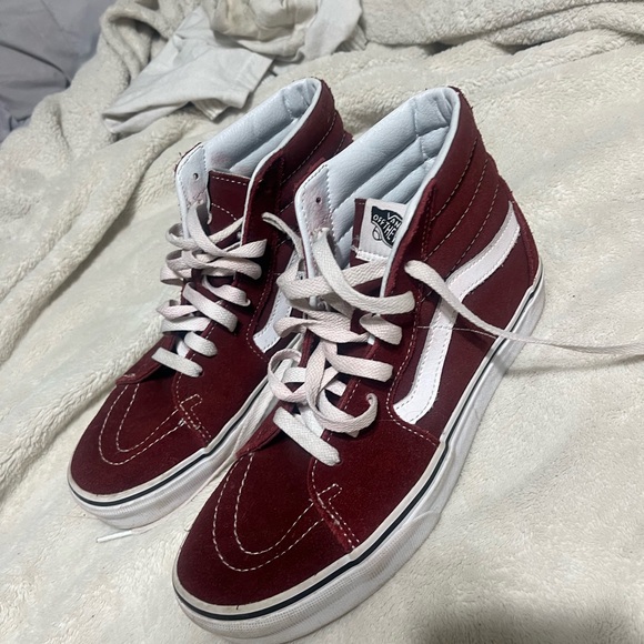 Maroon High Top Vans - Picture 1 of 5